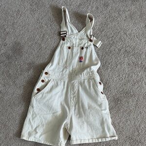 Wrangler Cream Denim short overalls shortalls